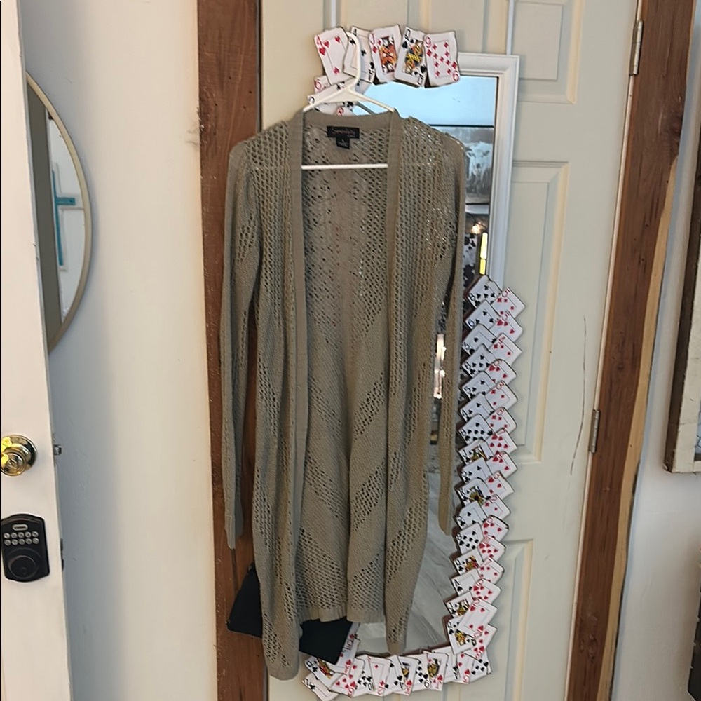 Women's Open Knit Cardigan Sweater